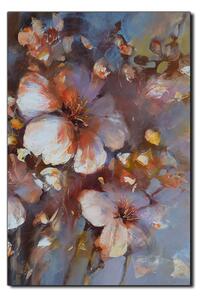 Obraz na plátne - Kvet mandlí, reprodukcia ručnej maľby - obdĺžnik 7273A (100x70 cm)