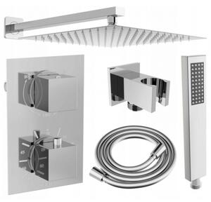 Mexen Cube DR02 sprchová súprava s dažďovými tryskami pre podomietkovú inštaláciu 25 cm, chrómová - 77502DR0225-00