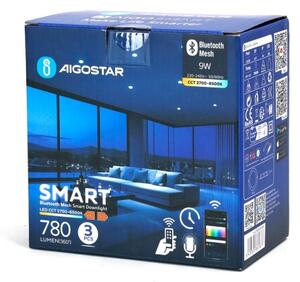 Aigostar-SADA 3x LED Stm. podhľ. svietidlo MESH 9W/230V 2700K-6500K pr. 14,5 cm