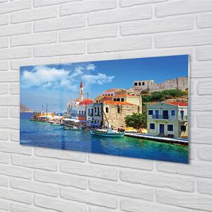 Nástenný panel  Grécko morská pobrežie hory 100x50 cm