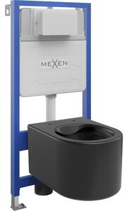 Mexen podomietkový WC systém Felix Slim s WC misou Sofia, čierna matná - 6103354XX85
