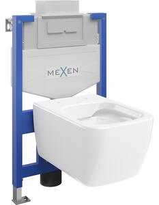 Mexen sada podomietková WC rám Fenix XS-U s WC mísou Stella, biely lesk - 6853368XX00