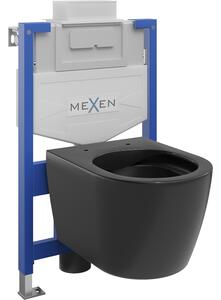 Mexen podomietkový WC systém Felix XS-U s WC misou Carmen, čierna matná - 6853388XX85