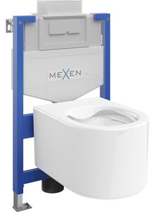 Mexen podomietková WC sada rám Fenix XS-U s WC misou Sofia, biely lesk - 6853354XX00