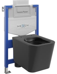 Mexen podomietková WC sada rám Fenix XS-U s WC misou Teo, čierny mat - 6853385XX85