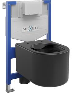 Mexen podomietkový WC systém Felix XS-F s WC misou Sofia, čierna matná - 6803354XX85