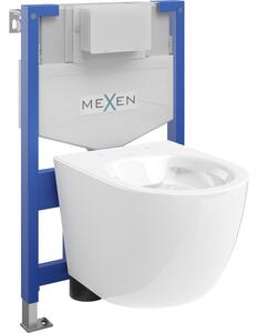 Mexen podomietkový WC systém Felix XS-F s WC misou Lena, biela- 6803322XX00