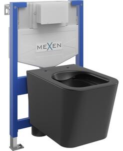 Mexen podomietkový WC systém Felix XS-F s WC misou Teo, čierna matná - 6803385XX85
