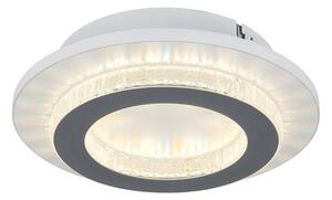 GLOBO 48042-12W JAYDEN stropné svietidlo D200mm LED 12W 1400/470lm 3000+4000+6500K biela, krištáľový efekt
