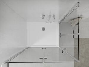 Mexen Lima Duo sprchová kabína, skladacie dvere 80 x 70 cm, transparentnéné, chrómová + závesný bidet Flat