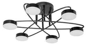 LED Prisadený luster 6xLED/7W/230V 3000-6000K pr. 60 cm čierna
