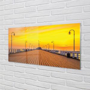 Nástenný panel  Gdańsk Pier sea sunset 100x50 cm