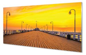 Nástenný panel  Gdańsk Pier sea sunset 100x50 cm