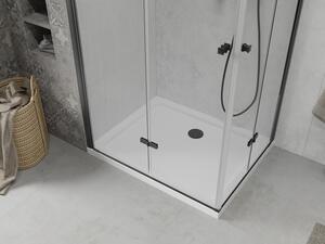 Mexen Lima Duo sprchová kabína, skladacie dvere 80 x 70 cm, transparentnéné, čierna + závesný bidet Flat