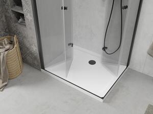 Mexen Lima Duo sprchová kabína, skladacie dvere 80 x 70 cm, transparentnéné, čierna + závesný bidet Flat