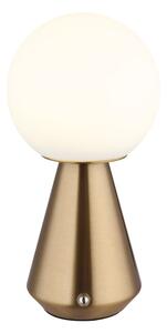 GLOBO 21029C SORA dotyková stolná lampička V235mm LED 1,5W 160/140lm 3000+4500+6500K IP41 medená, opálová, USB Cable incl