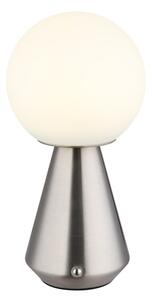 GLOBO 21029N SORA dotyková stolná lampička V235mm LED 1,5W 160/140lm 3000+4500+6500K IP41 nikel, opálová, USB Cable incl