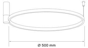 LED Stropné svietidlo NOEMI LED/20W/230V 4000K pr. 50 cm matný chróm