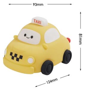 LED Stmievateľná detská dotyková lampa TAXI LED/1W/5V USB 1200 mAh žltá