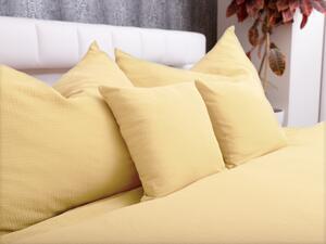 Biante Mušelínové posteľné obliečky Nature MSN-003 Pastelovo žlté Jednolôžko 140x200 a 70x90 cm