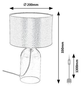 RABALUX 74047 Luxin stolná lampička V330mm 1xE14 tónované sklo, šedá