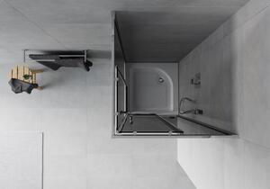 Mexen Rio štvorcová sprchová kabína 70 x 70 cm, grafitová čierna, chrómová + závesný bidet Rio, biela- 860-070-070-01-40-4510
