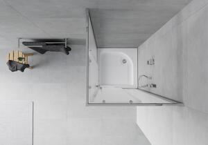 Mexen Rio štvorcová sprchová kabína 70 x 70 cm, inovať, chrómová + závesný bidet Rio, biela- 860-070-070-01-30-4510
