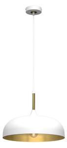 Luster na lanku LINCOLN 1xE27/60W/230V pr. 35 cm biela