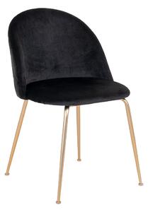 Dizajnová stolička Ernesto, čierna / mosadz