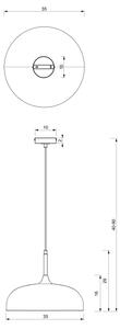 Brilagi - Luster na lanku ABRAHAM 1xE27/60W/230V pr. 35 cm béžová