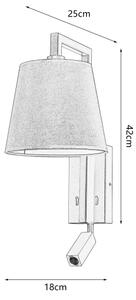 Brilagi - LED Nástenná lampa RAYA 1xE14/40W/230V + LED/3W čierna
