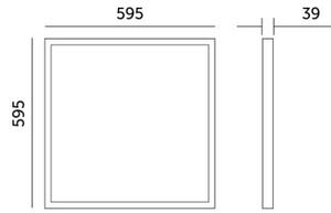 LED Prisadený panel BRISBANE LED/36W/230V 4000K 59,5x59,5 cm čierna