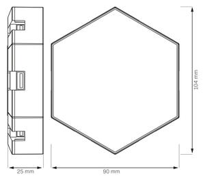 LED RGBW Stm. nástenné dekoračné svietidlo MAYA LED/1W/230V + diaľkové ovládanie