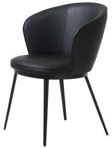 Dizajnová stolička Danika čierna - ekokoža