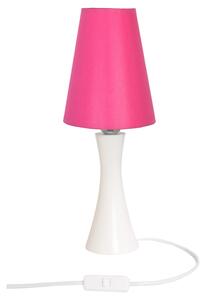 HELLUX Moderná stolná lampa DIANA 2 E27 biela / ružové tienidlo 4110922