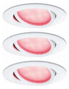 Paulmann 93940 -SADA 3x LED RGBW/2W IP23 Stm. kúpeľňové podhľadové svietidlo 230V