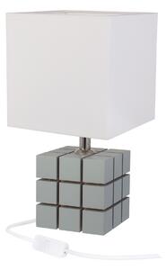 HELLUX Stolná lampa RUBI E27 šedá / biele tienidlo 4113412