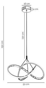 ONLI - LED Luster na lanku LOOP LED/40W/230V 4000K lesklý chróm