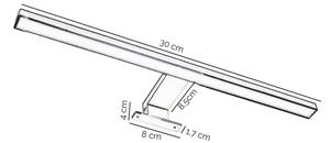 ONLI-LED Kúp. osvetlenie zrkadla NEMO LED/4,5W/230V 4000K 30cm IP44 lesklý chróm