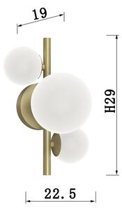 ONLI - Nástenné svietidlo PALOMA 3xG9/10W/230V zlatá