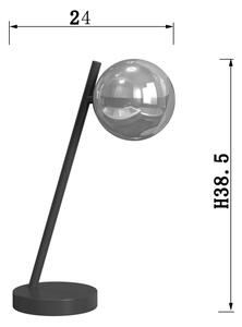 ONLI - Stolná lampa PALOMA 1xG9/10W/230V 38,5 cm čierna/dymová