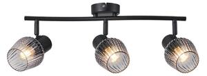 Prezent 14102 - Bodové svietidlo OASIS 3xE27/60W/230V čierna/dymová