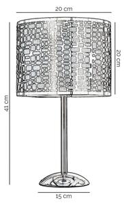 ONLI - Stolná lampa BRUCE 1xE27/15W/230V 40 cm matný chróm