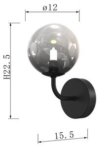 ONLI - Nástenné svietidlo PALOMA 1xG9/10W/230V čierna/dymová