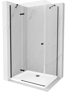 Mexen Roma sprchová kabína, kyvné dvere 70 x 80 cm, transparentnéné, čierna + závesný bidet Flat, biela- 854-070-080-70-00-4010B