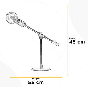 ONLI - Stolná lampa ASTE 1xE27/15W/230V 45 cm čierna/zlatá