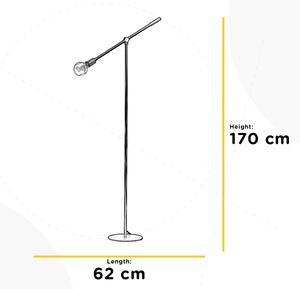 ONLI - Stojacia lampa ASTE 1xE27/15W/230V čierna/zlatá