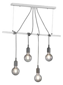 ONLI - Luster na lanku WIRE 4xE27/15W/230V šedá/biela