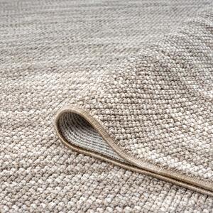 Dekorstudio Moderný okrúhly koberec LINDO 8843 - sivobéžový Priemer koberca: 200cm