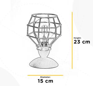 ONLI - Stolná lampa SPIDER 1xE27/15W/230V 23 cm čierna/hnedá
